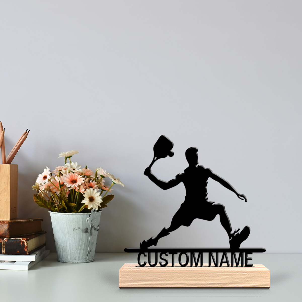 Badminton Photo - 1pc Beauty Personalized Custom Badminton Metal