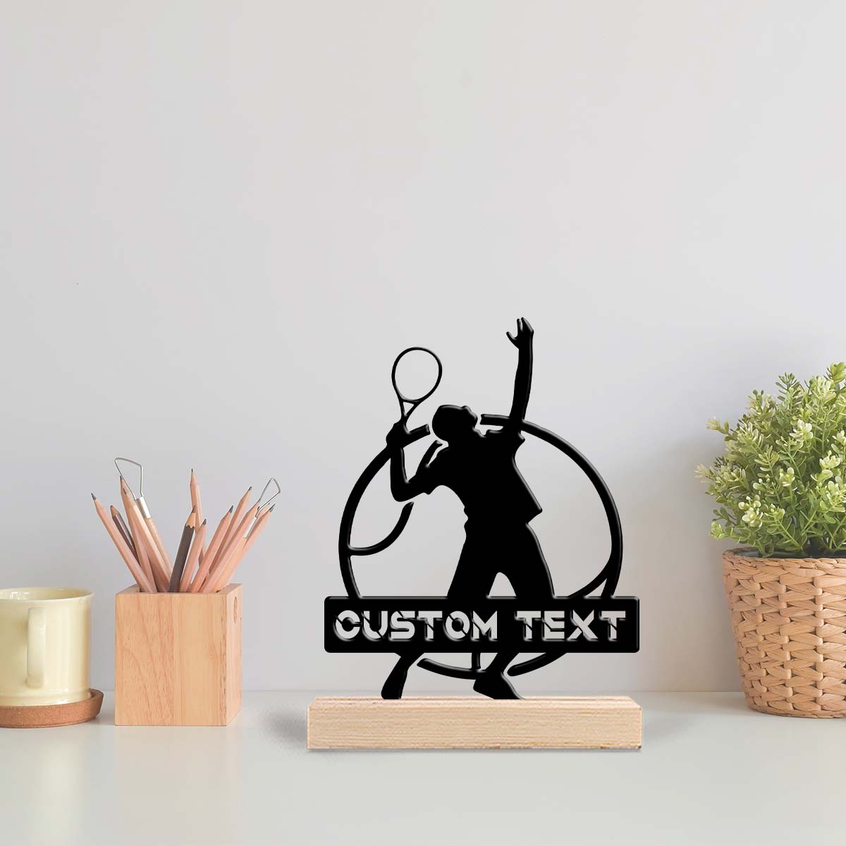 1Pc Csutom Tennis Player  Wood - огляд і ціна Badminton Photo