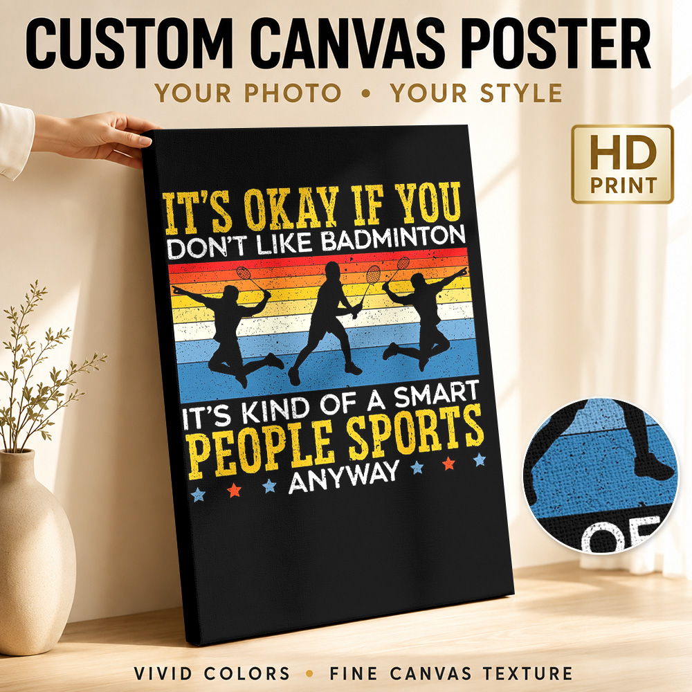 Badminton Player Canvas Poster - огляд і ціна Badminton Photo