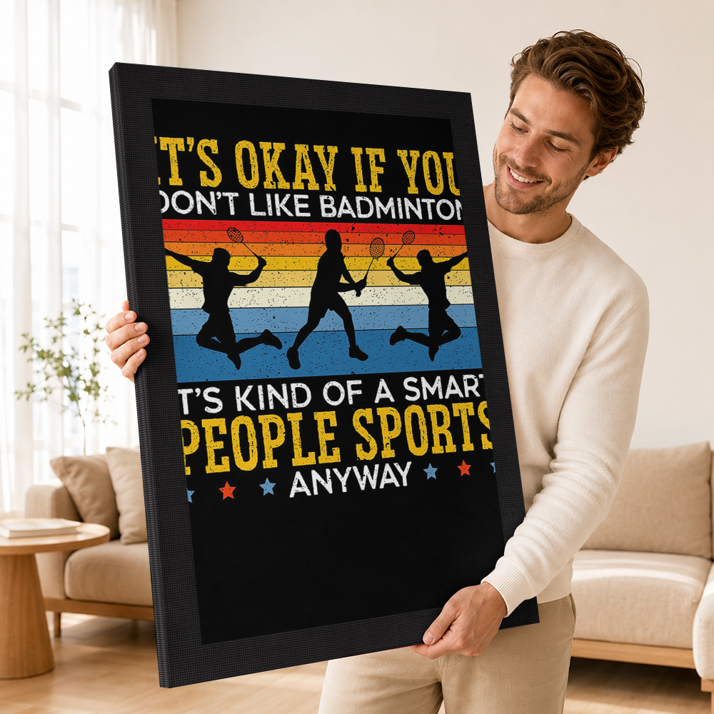 Badminton Player Canvas Poster - огляд і ціна Badminton Photo