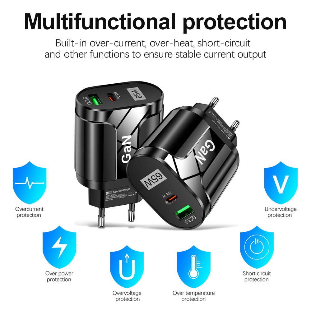 65W GaN USB C Charger Quick Ch - огляд і ціна Badminton Korea