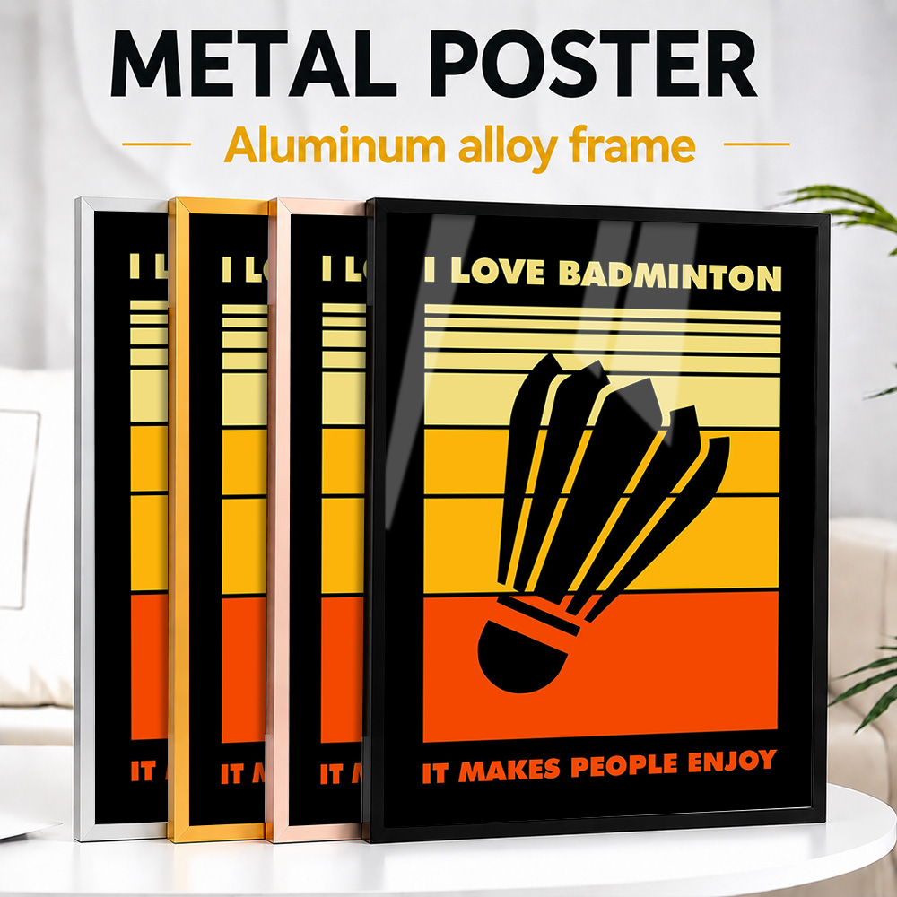 Badminton Metal Poster With Al - огляд і ціна Badminton Photo