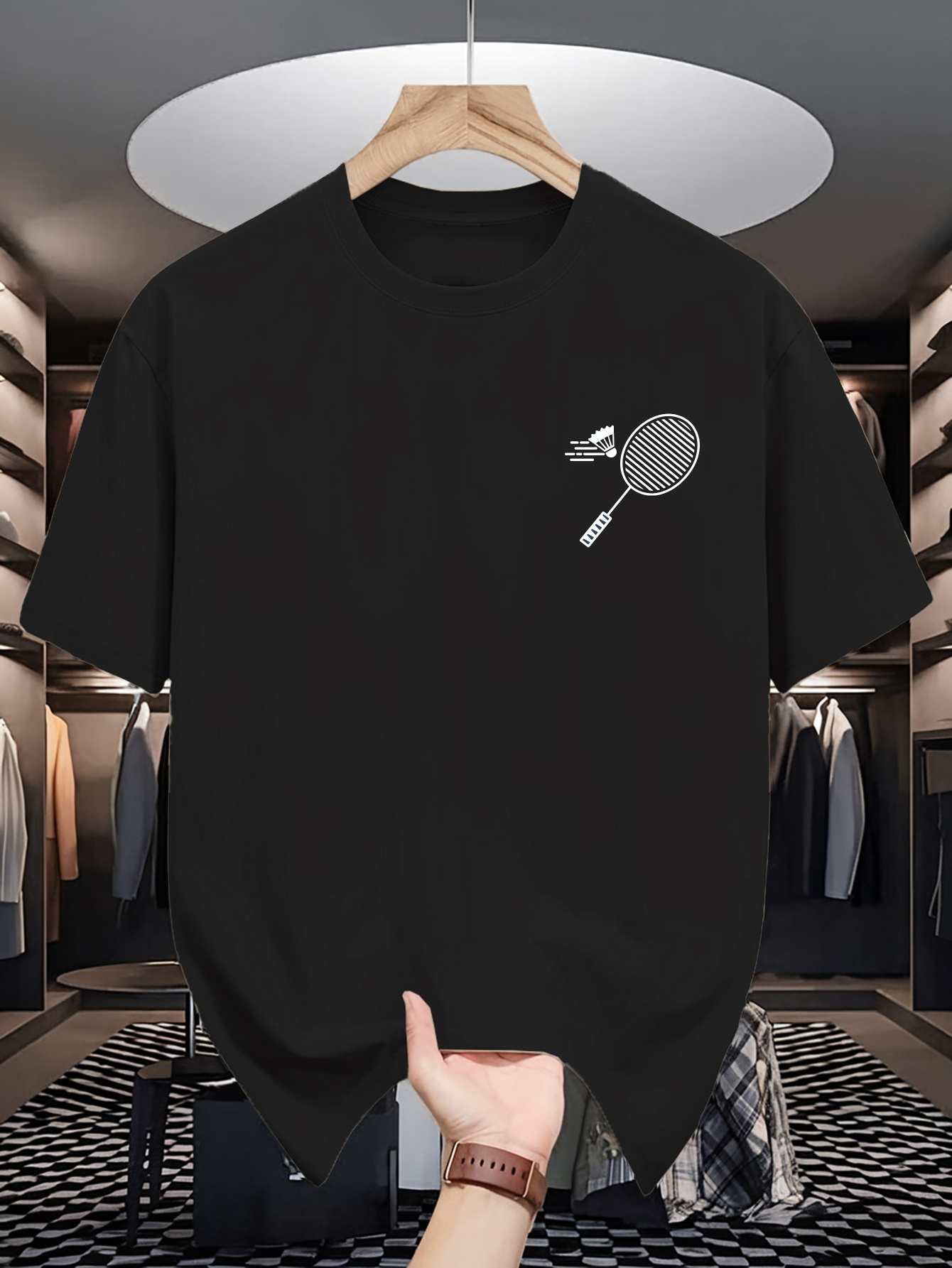 Mens Crew Neck T Shirt Minimal - огляд і ціна Badminton Wallpaper